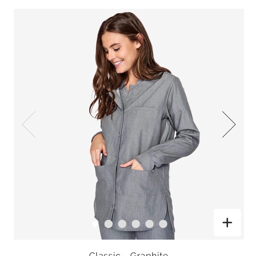 BNWT FIGS SCUB JACKET GRAY GRAPHITE SIZE M